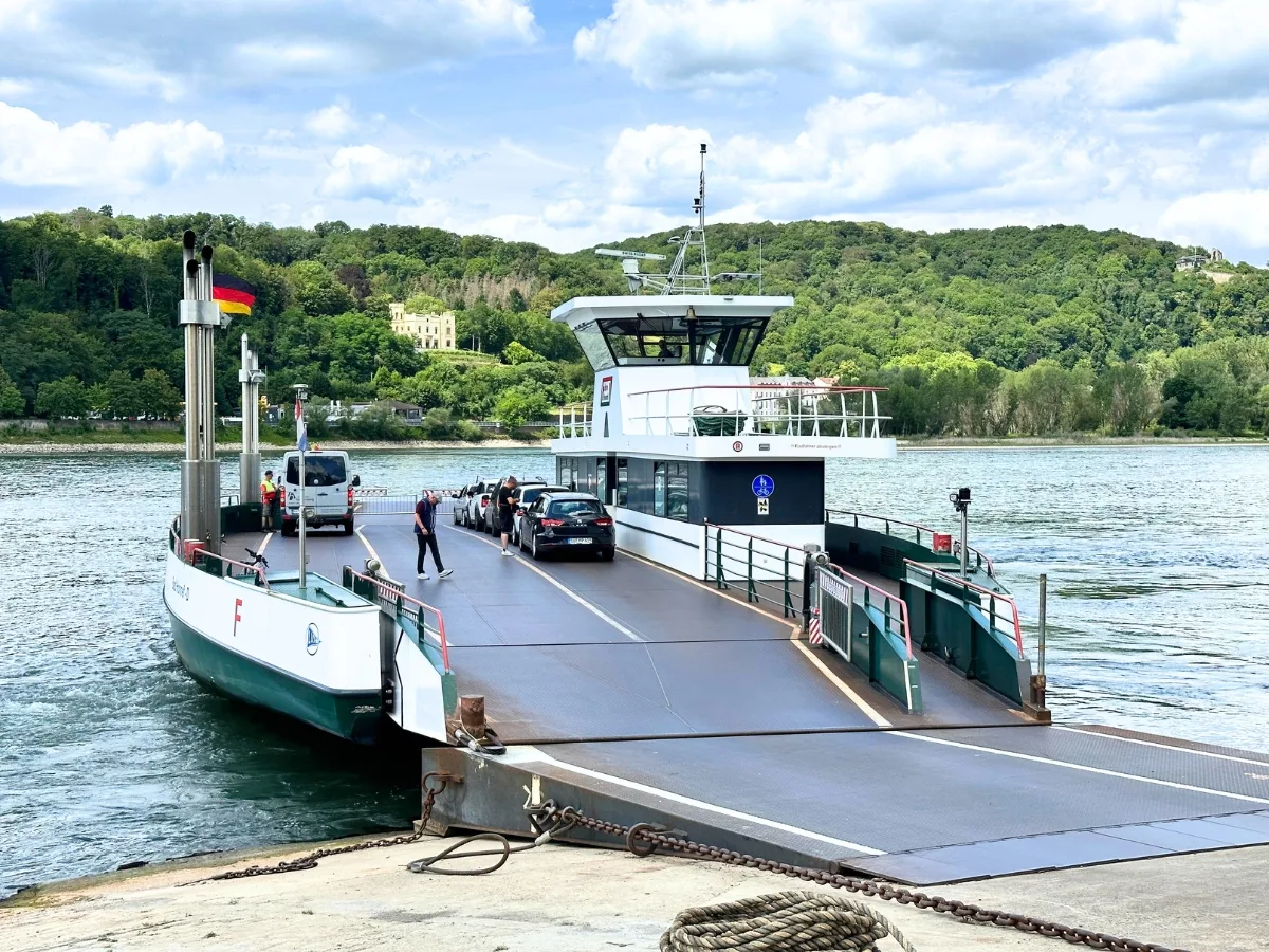 Ferry at a waterside landing